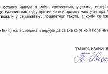 Tamara Ivanišević: Mitrović ne demantuje, već pokušava da se opravda pred javnošću
