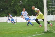 Fudbal: umesto kraj Dunava, Bečejci sa kabelom igrali kraj Tise Kovačević je postigao dva gola protiv Novosađana | Foto: Vlastimir Jankov