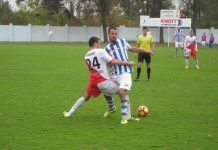 Fudbal: Vraćeno samopouzdanje za oktobarski serijal Dejan Rahić (plavo-beli dres) je presudio „čarapanima“ | Foto: Vlastimir Jankov