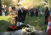 Skromno posećena komemoracija povodom Prvog streljanja u Bečeju Delegacija bečejskih boraca polaže cveće na spomen obeležje | Foto: Vlastimir Jankov