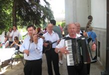 Koncert novoformiranog gradskog orkestra „BEUS“ u nedelju Miša Silaški sa harmonikom u društvu bečejskih svirača | Foto: Vlastimir Jankov