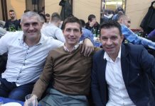 Fudbal: Prvoligaš sa Tise zakazao prozivku za ponedeljak Stručni štab prvoligaša sa Tise, Miloš Andrić, Dušan Bajić i Dalibor Novčić, na proslavi povodom veka fudbala u Bečeju | Foto: Vlastimir Jankov