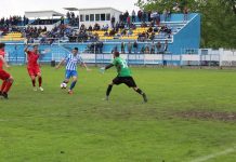 Fudbal: Pobedom protiv Dobanovčana, Bečejci vratili nadu u opstanak Kosta Dražić ni iz ovakvih situacija do sada nije postizao golove | Foto: Vlastimir Jankov