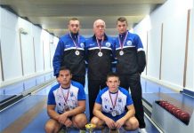 Kuglanje: Juniori Vojvodine iz Bačkog Gradišta vicešampioni Ponovo vicešampioni države Stefan Vojnović, trener Milan Kaćanski, Gabor Kurcinak stoje, a Marko Erdeljan i Hunor Radatovič čuče