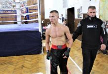 Bečejci organizovali prvenstvo Vojvodine u kik boksu – disciplina ful kontakt Bečejac Đorđe Vujaković i trener Žarko Radović posle dobro odrađenog takmičenja