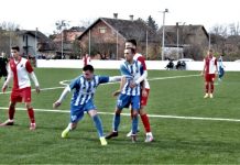 Fudbal: Lepo vreme i dobra igra omladinaca Vojvodine i Bečeja Detalj sa utakmice omladinaca Vojvodine i OFK Bečej 1918