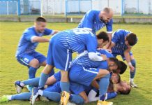 Fudbal: Bečejci se istom merom revanširali Zrenjanincima Radost Bečejaca posle gola Žarka Kobiljskog
