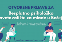 Uskoro besplatno psihološko savetovalište za mlade
