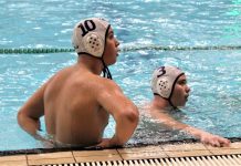 Vaterpolo: Stiže Banjica sa svojim „junošama“ Vaterpolisti Bečeja Luka Bošković (10) i Ivan Sirotanović (3)