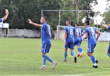 Fudbal: Srpskoligaš sa Tise, ipak, ostvario zacrtano na startu sezone Radost posle gola u subotnjoj utakmici sa Tekstilcem