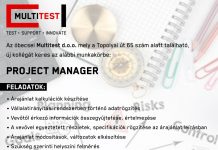 Az óbecsei Multitest d.o.o vállalat Project Manager munkatársat keres