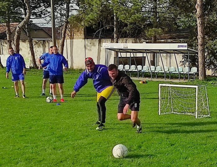 Gradištanci na treningu