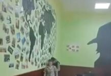 Saopštenje Gimnazije Bečej i predsednika opštine povodom pada maltera sa plafona učionice Sa snimka iz učionice