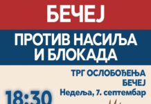 U nedelju još jedan skup „Protiv nasilja i blokada“ u Bečeju