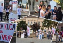 Na Trgu oslobođenja u Bečeju održane aktivnosti studentske inicijative i Srpske napredne stranke