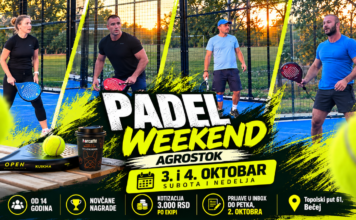 PRIJAVE U TOKU: „Padel Weekend“ 3. i 4. oktobra na Agrostok terenu u Bečeju