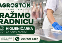 Agrostok iz Bečeja zapošljava higijeničarku