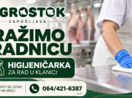Agrostok iz Bečeja zapošljava higijeničarku