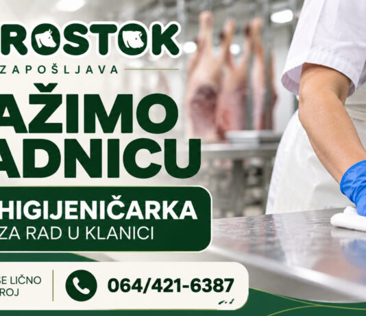 Agrostok iz Bečeja zapošljava higijeničarku