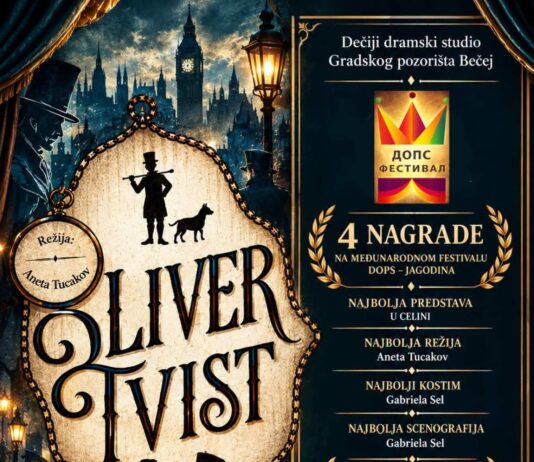 Četiri nagrade za predstavu „Oliver Tvist” Gradskog pozorišta Bečej na festivalu u Jagodini