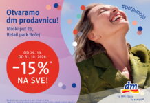 Donacija od 500.000 dinara, popusti i pokloni povodom otvaranja dm prodavnice u Bečeju