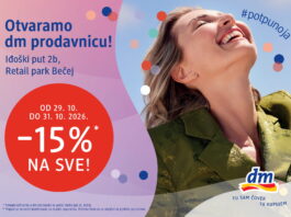 Donacija od 500.000 dinara, popusti i pokloni povodom otvaranja dm prodavnice u Bečeju