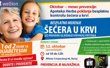 Besplatna kontrola šećera u krvi u Apoteci Herba