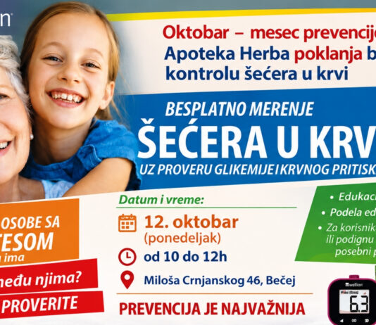 Besplatna kontrola šećera u krvi u Apoteci Herba