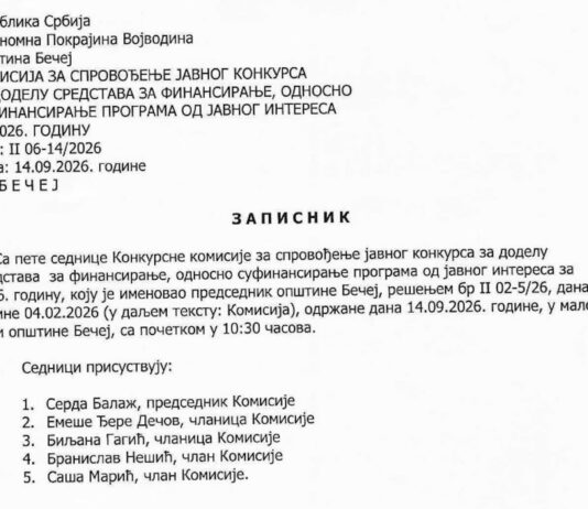 Opština Bečej opet kasni: 22 miliona za udruženja tek pred kraj godine